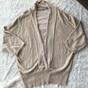 NY Collection Gold Shimmer Stretch Top-2X